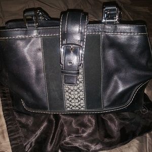 Leather Coach shoulder bag